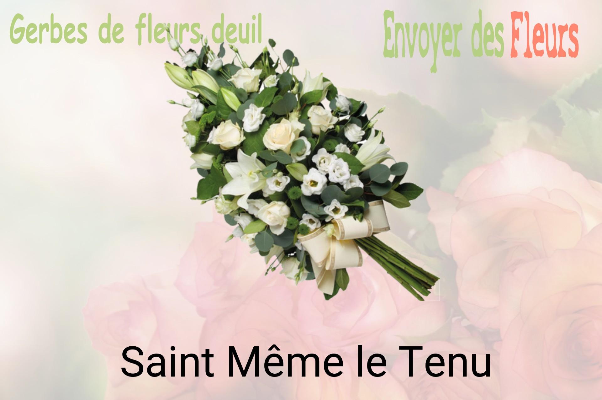 Gerbe de fleurs de deuil livrée à Saint-Même-le-Tenu